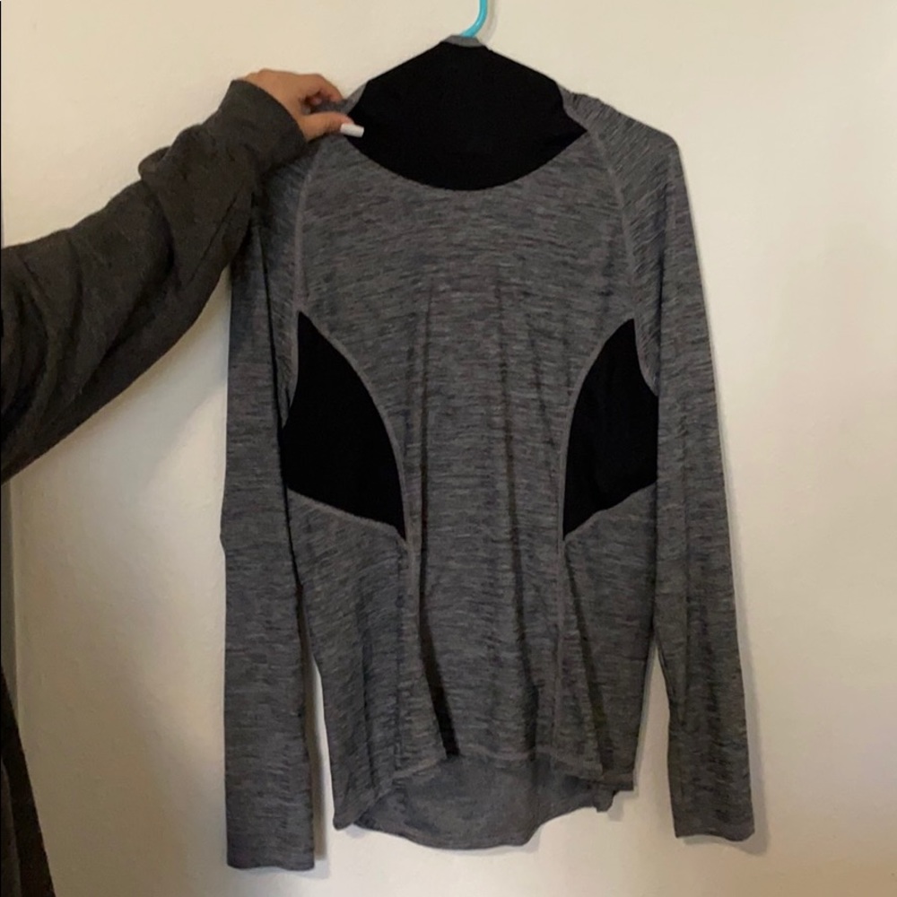 hooded exercise long sleeve